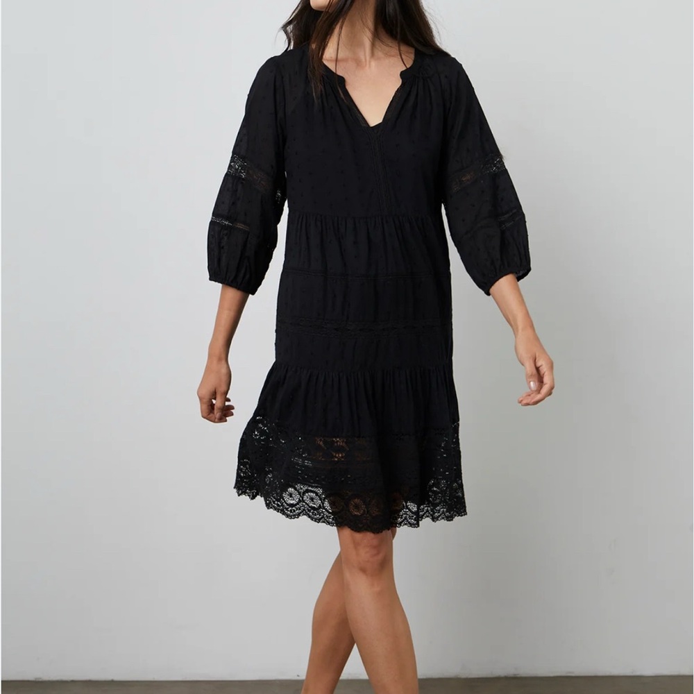 Velvet by Graham & Spencer Black Midi Dress